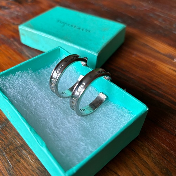 Tiffany & Co. 1837 Sterling Silver Hoop Earrings Circa 1997 - Picture 7 of 9